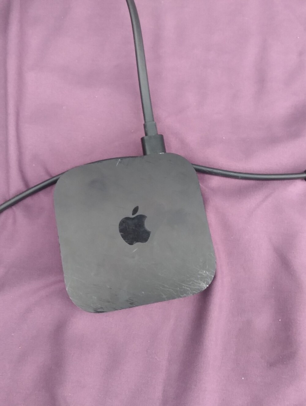 Apple TV Box in Black with Logo